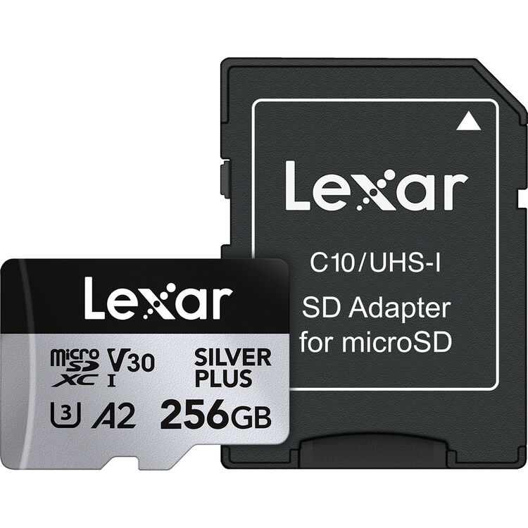 Lexar MicroSDXC Silver Plus A2 V30 256GB PRO Laika lexar-microsdxc-silver-plus-a2-v30-256gb-pro-laika